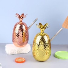 Moscow Mule Mugs Steel Pineapple Cocktail Glasses Water Cup Drinking Coffee UK