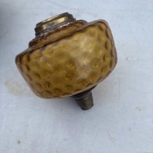 Amber glass oil lamp - glass,