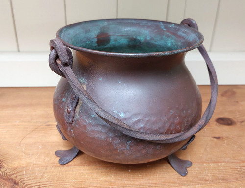 Vintage french hammered copper - hammered,