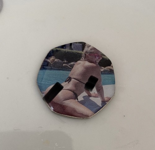 Enamelled coin naughty women - naughty,