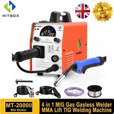 HITBOX 4 IN 1 MIG Welding Machine Gas Gasless 200Amp Inverter MMA TIG Welder LCD