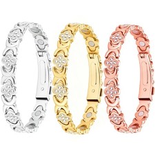 PURE COPPER CLOVER BIO MAGNETIC BANGLE/BRACELET HEALING ARTHRITIS/PAIN RELIEF UK