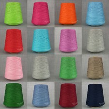 SUPER SOFT PIMA COTTON 4 PLY YARN 500g CONE HAND MACHINE KNITTING WEAVING