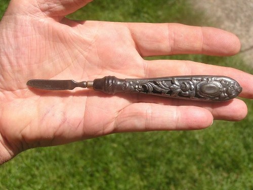 Edwardian silver ink scratch - silver,