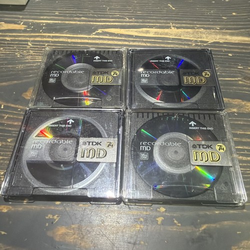 Tdk black minidiscs md74 - black,