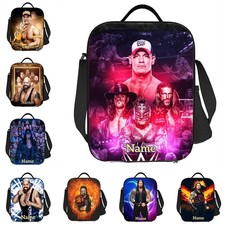 WWE Personalised Insulated Lunch Bag Kids Boys Girls School Office Food Box