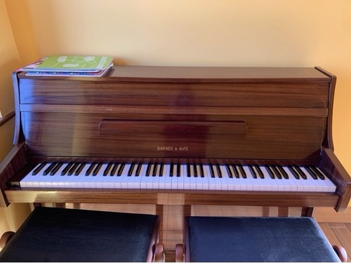 Upright piano with two - with,