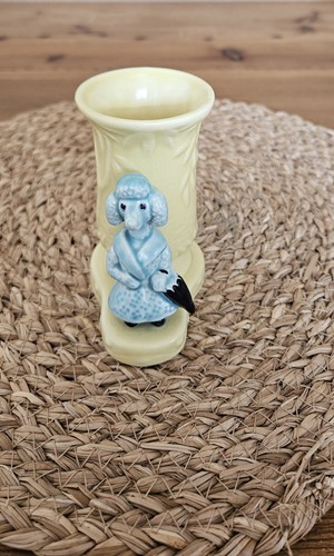 Sylvac pottery vase poodle - sylvac,