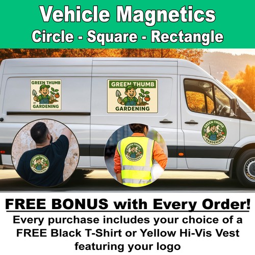 Custom vehicle magnetic signs - custom,