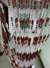 Hanging Acrylic Beaded Door Curtain Tassel Room Divider Curtain Brown 100*195cm