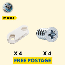 4 x 110364 IKEA White Shoe Cupboard Hinges (100347) for HEMNES, STALL [Slovakia]