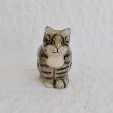 Quail Pottery Grey Tabby Cat