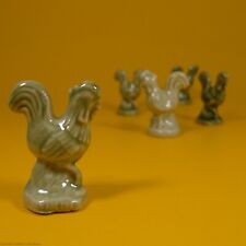 Wade Whimsies (2002/07 Set #5) USA Red Rose Tea - Noah's Ark - Green Rooster