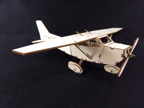 Laser cut wooden cessna - laser,