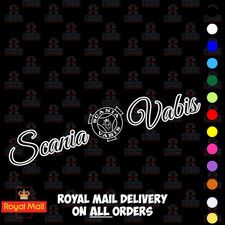 Scania Vabis Stickers Pair 580mm x 100mm Mirror Cut Internal Fit Truck Decals