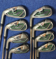 LEFT HAND TAYLORMADE RBZ IRONS 4-PW + AW – TM-TK REG STEEL – V.V.G.C 