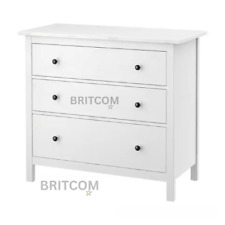 IKEA HEMNES 3-Drawer Chest Cabinet White Stain Shoe Storage Unit 108x96cm