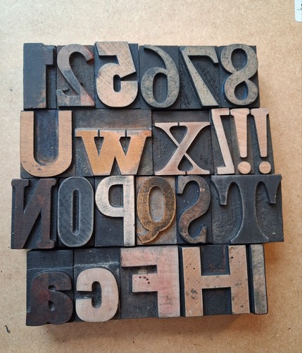 Vintage wooden letterpress - wooden,