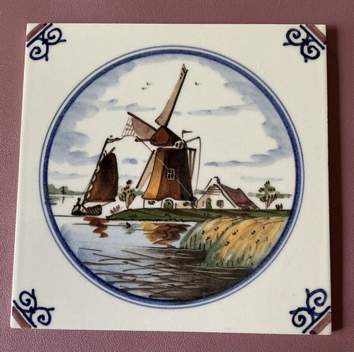 Delft vintage tile hand - tile,