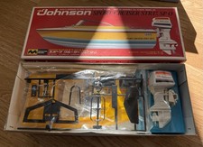 Vintage Mitsuwa Johnson Outboard Model Boat Kit Sport Cruiser Str 17