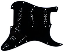SEYMOUR DUNCAN Everything Axe Prewired/Loaded BLACK Pickguard for Strat