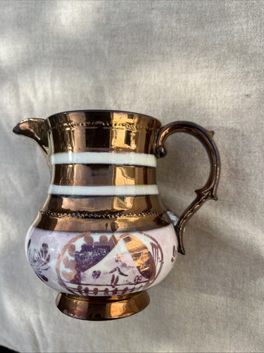 Antique copper pink lustre - antique,