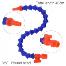 3/8" Thread Flexible Water Oil Coolant Pipe Hose, Round Nozzle