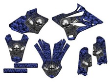 2019-2021 YZ 85 FLAMING GEARHEAD Blue Senge Graphics Kit Compatible with Yamaha