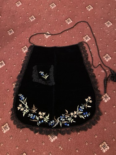 Victorian velvet apron - velvet,