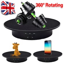 360° Rotating Electric Turntable Jewelry Display Stand Photography Show Holder`