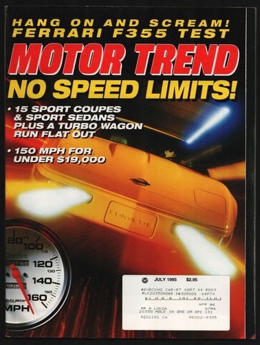 July 1995 motor trend magazine - july,