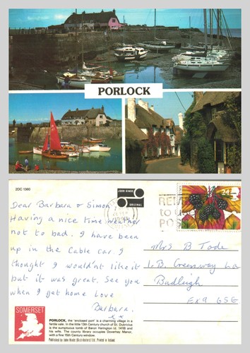 Postcard porlock harbour - postcard,