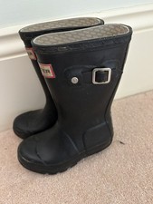 Hunter Wellies Wellington Boots Black Kids EU 25 UK Size 8