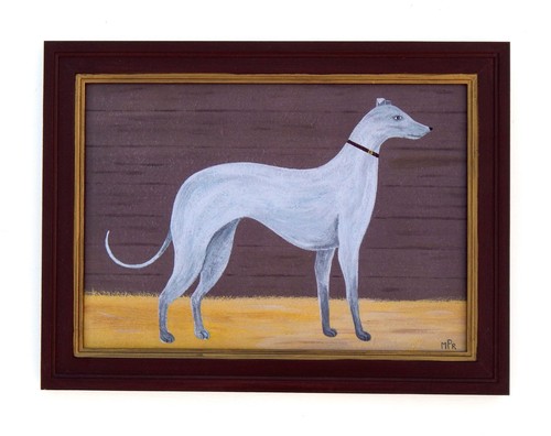Naive greyhound folk - folk, dog