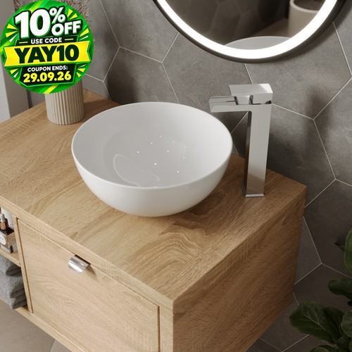 Round countertop basin sink - countertop,