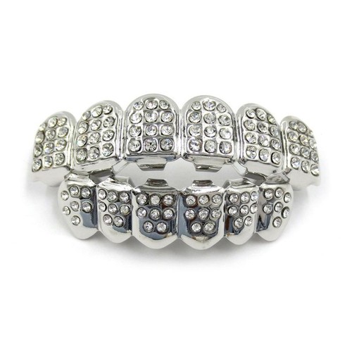 Trendy gold silver teeth - teeth, brace