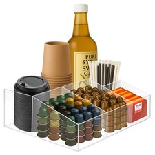 Acrylic Coffee Bar Station – Snack Tea Organizer & Storage Holder for Office ...