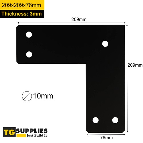 Heavy duty black flat angle - flat,