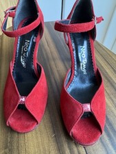 Bright Red Argentine Tango Shoes From Neo Tango (no Size Marking 4ish)