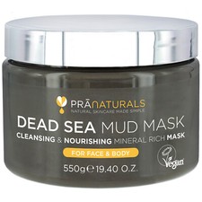PraNaturals Dead Sea Mud Mask Face & Body Dull Skin Deep Cleansing 550g
