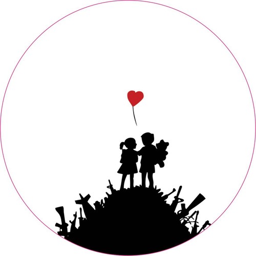 Banksy bomb site - 2, sticker
