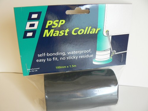 Mast collar tape black 100mm - collar,