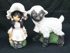 Rare Vtg Concrete Cement Mary