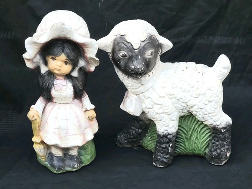 Rare vtg concrete cement mary - concrete,