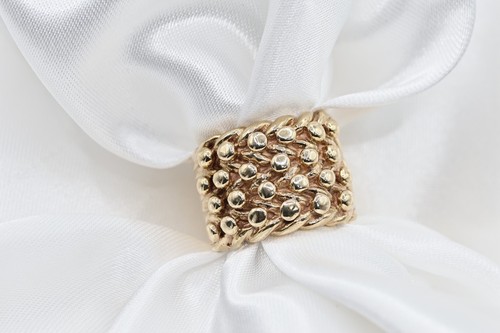 9ct yellow gold keeper ring - yellow,
