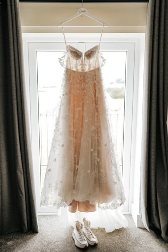 Boho wedding dress with - wedding,