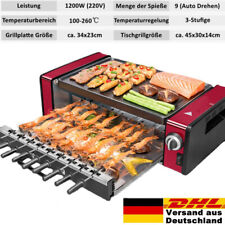 2in1 BBQ kebab grill electric grill shish kebab grill table grill with 9 rotation skewer