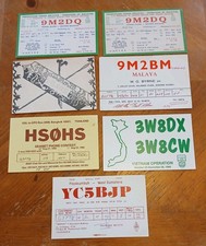 7 x Vintage QSL Radio comms