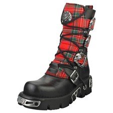 New Rock Tartan Reactor Boots