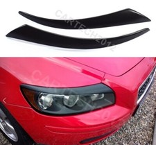 Headlight Eyebrow Eyelid Cover VOLVO S40 V50, 2004- 2012, 2pcs, ABS PLASTIC